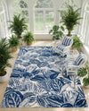 Meadow Breeze Collection Area Rug -  Bluebell Rectangle Navy Blue  lifestyle 29