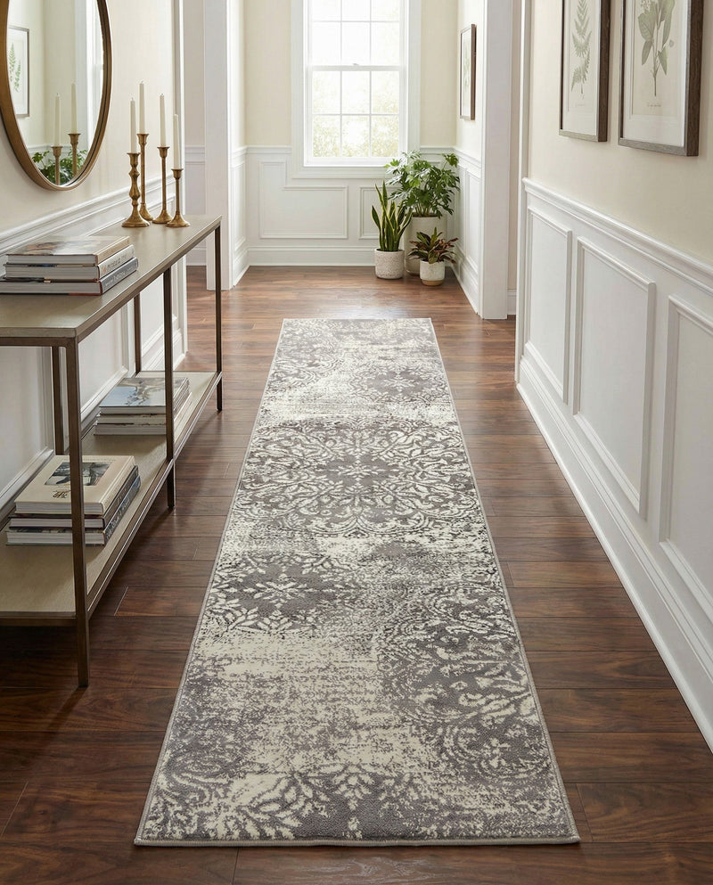Riviera Elegance Collection Area Rug -  Monaco (Light Gray) Runner Light Gray  lifestyle 51