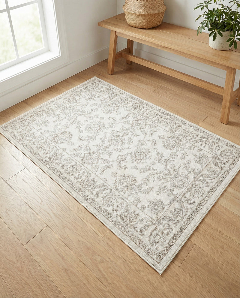 Savannah Elegance Collection Area Rug - Augusta (Ivory) Rectangle Ivory  lifestyle 25