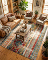 Sedona Vista Collection Area Rug -  Navajo Rectangle Blue  lifestyle 23