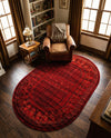 Samarkand Elegance Collection Area Rug -  Ark Oval Red  lifestyle 47