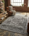 Dover Terrace Collection Area Rug -  Lagoon (Dark Gray) Rectangle Dark Gray  lifestyle 12