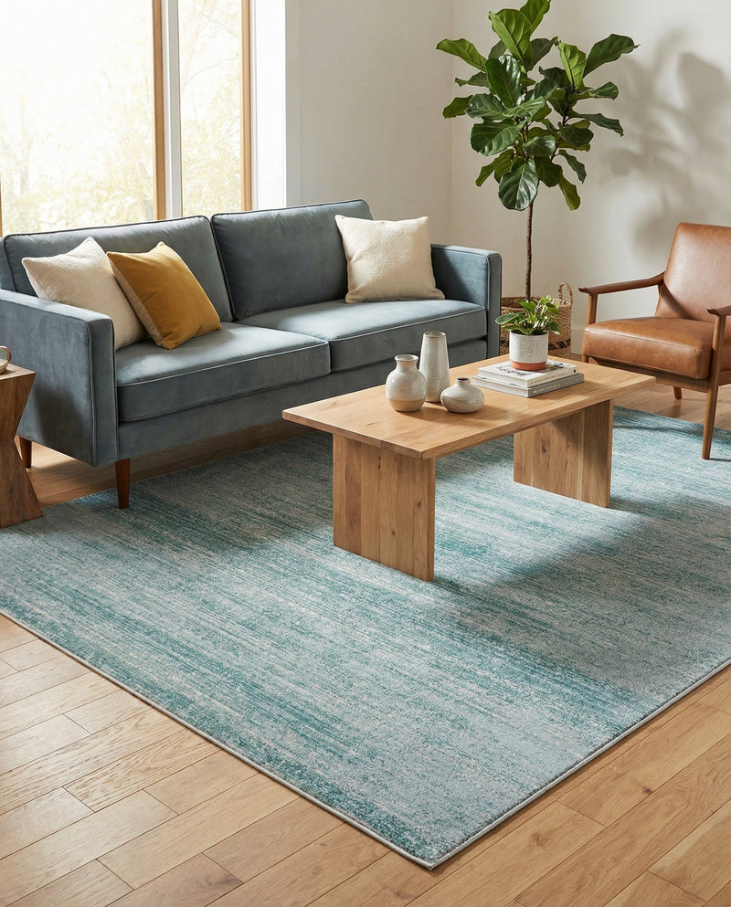 Metro Heights Collection Area Rug -  Yorkville Rectangle Turquoise  lifestyle 20