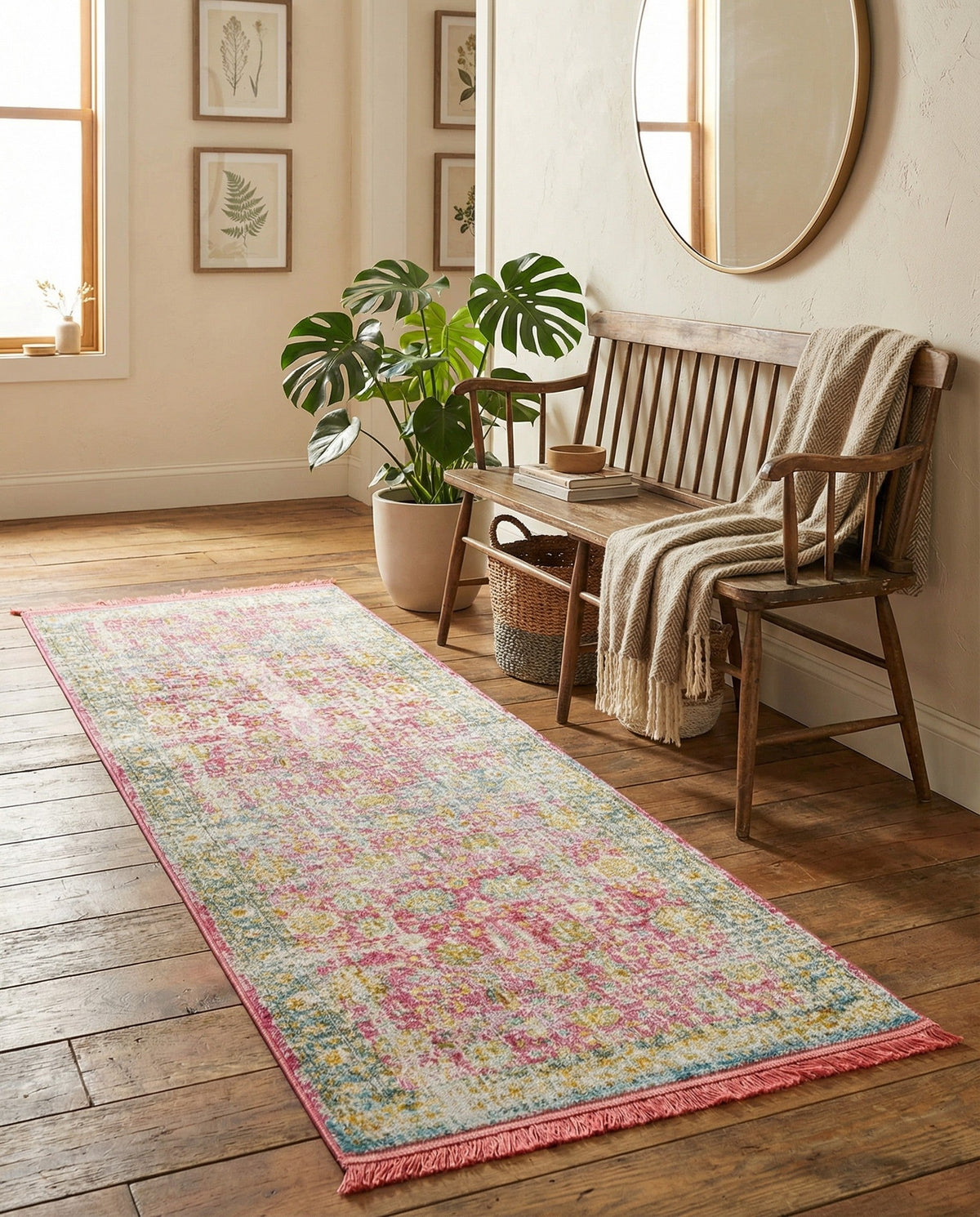 Arcadia Rugs Collection Area Rug -  Shangri-La Runner Pink  lifestyle 93