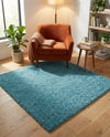 Cozy Comfort Shag Collection Area Rug - Haven (Turquoise) Square Turquoise  lifestyle 65