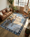 Heritage Elegance Collection Area Rug -  Winterthur (Blue Gray) Rectangle Blue Gray  lifestyle 15