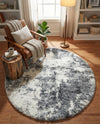 Cozy Haven Shag Collection Area Rug -  Tranquility (Smoke Gray) Round Smoke Gray  lifestyle 62