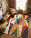Thar Cotton Collection Area Rug -  Kannur Rectangle Multi  lifestyle 8