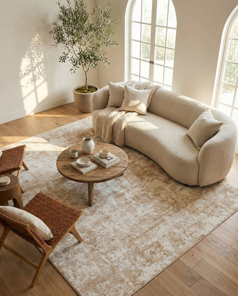 Luminara Sands Collection Area Rug - Elysium (Sand) Rectangle Sand  lifestyle 27
