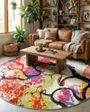 Venetian Elegance Collection Area Rug -  Rialto Round Ivory  lifestyle 27