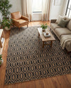 Osian Looms Collection Area Rug - Colaba Rectangle Black  lifestyle 32