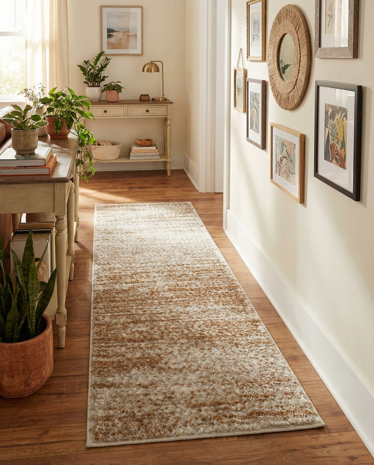 Sienna Collection Area Rug -  Verona Runner Smokey Taupe  lifestyle 166