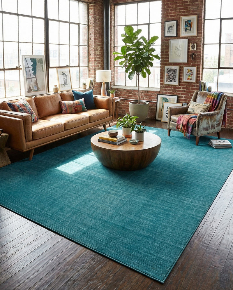 Soho Elegance Collection Area Rug - Chelsea (Turquoise) Rectangle Turquoise  lifestyle 23