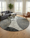 Copenhagen Edge Collection Area Rug -  Amager Round Multi  lifestyle 70