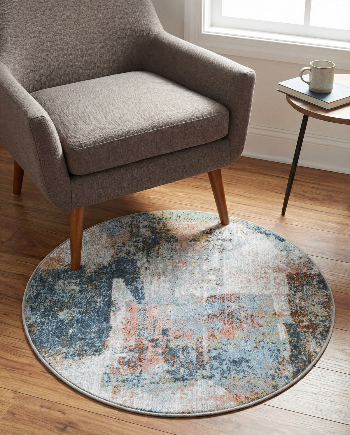 Aegean Elegance Washables Collection Area Rug -  Hydra Round Multi  lifestyle 66