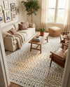 Marrakech Lattice Collection Area Rug - Medina (Ivory) Rectangle Ivory  lifestyle 9