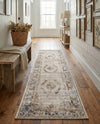 Coastal Manor Collection Area Rug -  Pierpoint Runner Blue Cream  lifestyle 36
