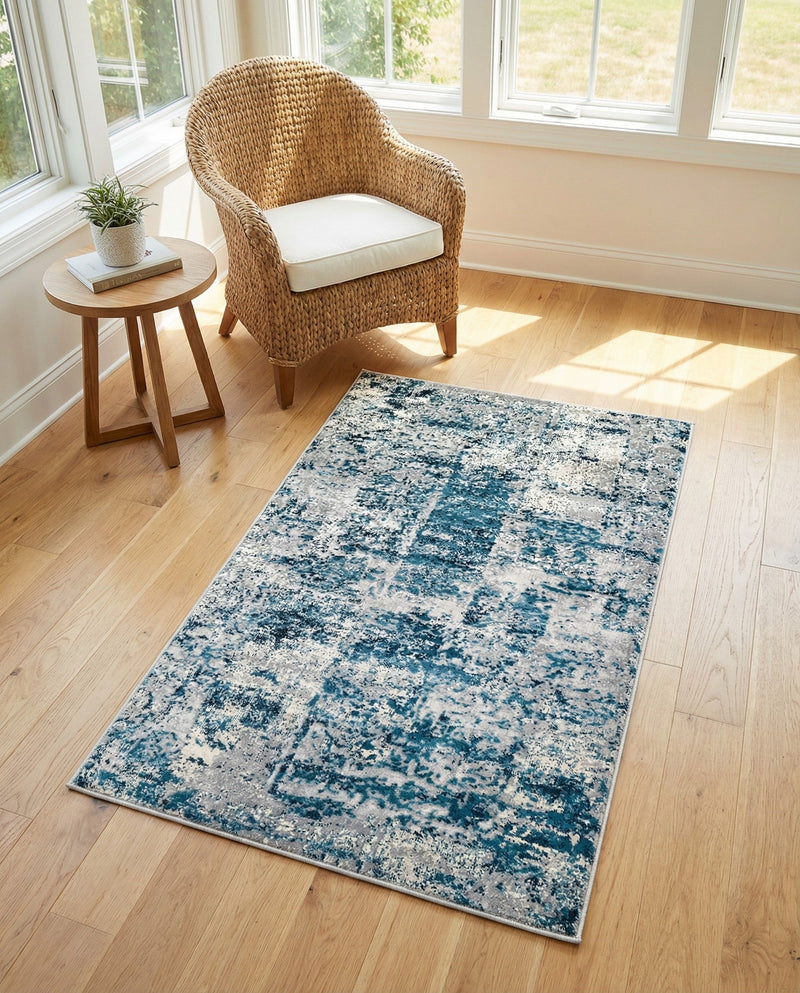 Bloomsbury Elegance Collection Area Rug -  Belgravia Rectangle Blue  lifestyle 73