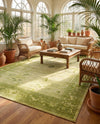 Horizon Collection Area Rug -  Apex (Light Green) Rectangle Light Green  lifestyle 11