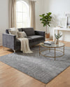 Hollywood Luxe Collection Area Rug - Sunset (Gray Silver) Rectangle Gray Silver  lifestyle 9