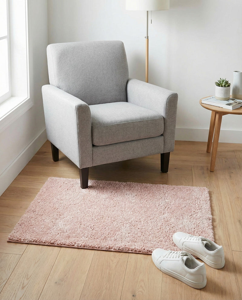 Solid Shag Seaside Collection Area Rug - Azure Cove (Pink) Rectangle Pink  lifestyle 17