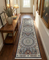 Persian Elegance Collection Area Rug -  Hamedan (Navy Blue) Runner Navy Blue  lifestyle 77