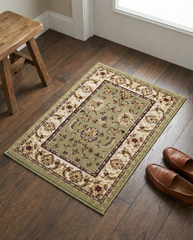 Jaipur Elegance Collection Area Rug -  Nahargarh (Green) Rectangle Green  lifestyle 33
