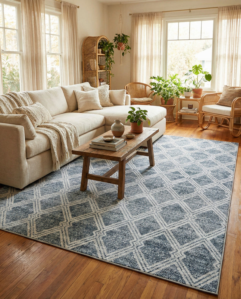 Aegean Elegance Washables Collection Area Rug -  Tinos Rectangle Ivory  lifestyle 75