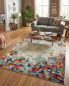 Chromatic Oasis Collection Area Rug -  Blush Rectangle Multi  lifestyle 15