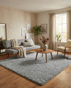 Cozy Comfort Shag Collection Area Rug - Haven (Cloud Gray) Rectangle Cloud Gray  lifestyle 22