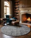 Berkshire Estate Collection Area Rug - Windsor (Earl Grey) Round Earl Grey  lifestyle 36