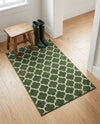 Lattice Gardens Collection Area Rug -  Bloomfield (Dark Green) Rectangle Dark Green  lifestyle 19