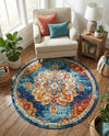 Beverly Grove Collection Area Rug - Melrose (Multi) Round Multi  lifestyle 52