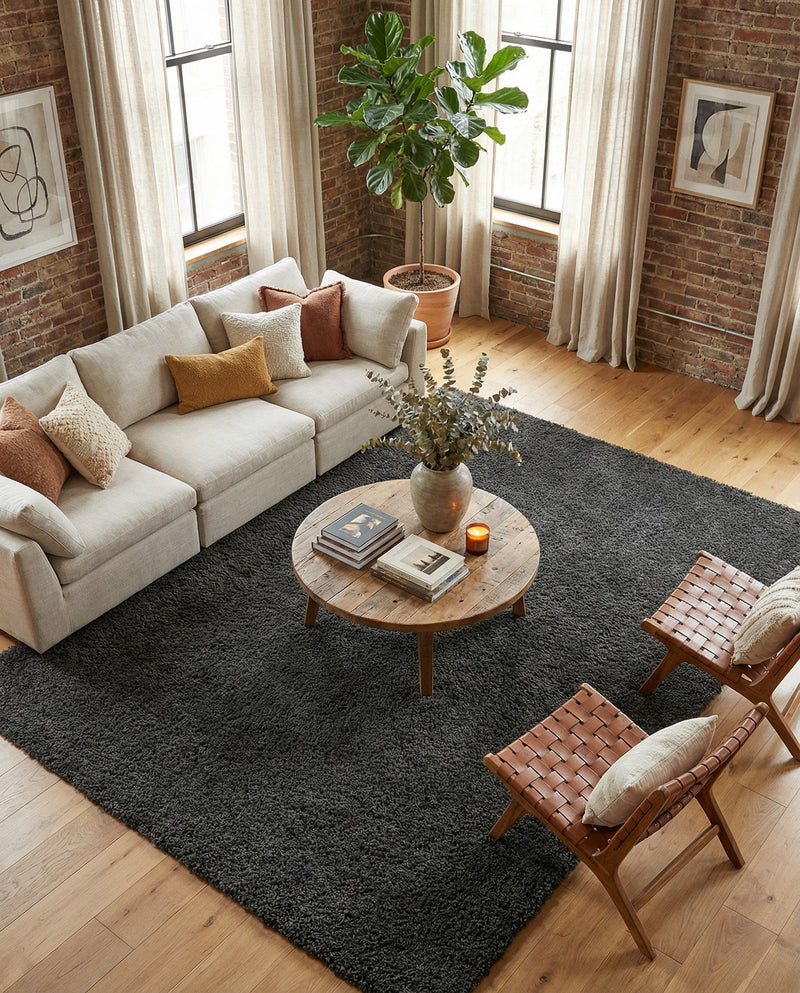 Plush Oasis Collection Area Rug - Serenity (Graphite Gray) Rectangle Graphite Gray  lifestyle 20