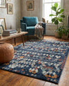 Tangier Treasures Collection Area Rug -  Marrakech Rectangle Navy Blue  lifestyle 14