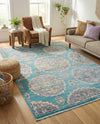 Arcadia Rugs Collection Area Rug -  Atlantis (Blue) Rectangle Blue  lifestyle 16