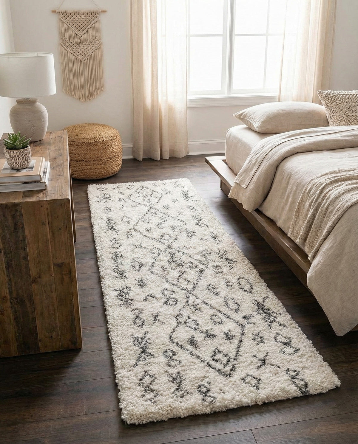 Casablanca Comfort Collection Area Rug - Sahara Runner Pure Ivory  lifestyle 109