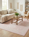 Tribal Terrace Treasures Collection Area Rug -  Incan Isle (Pink) Square Pink  lifestyle 45