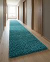 Plush Oasis Collection Area Rug - Serenity (Deep Aqua Blue) Runner Deep Aqua Blue  lifestyle 86