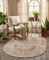 Cambridge Classics Collection Area Rug -  Magdalene (Beige) Oval Beige  lifestyle 67