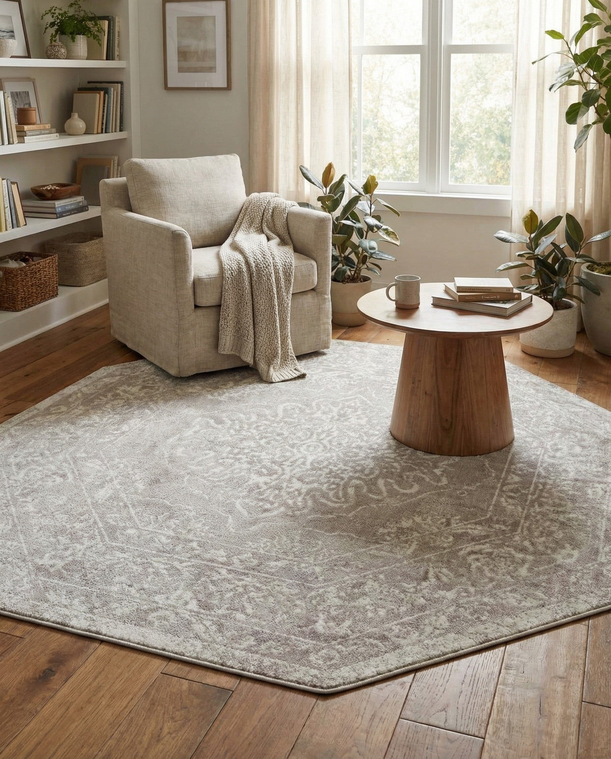 Cambridge Classics Collection Area Rug -  Magdalene (Gray) Octagon Gray  lifestyle 35