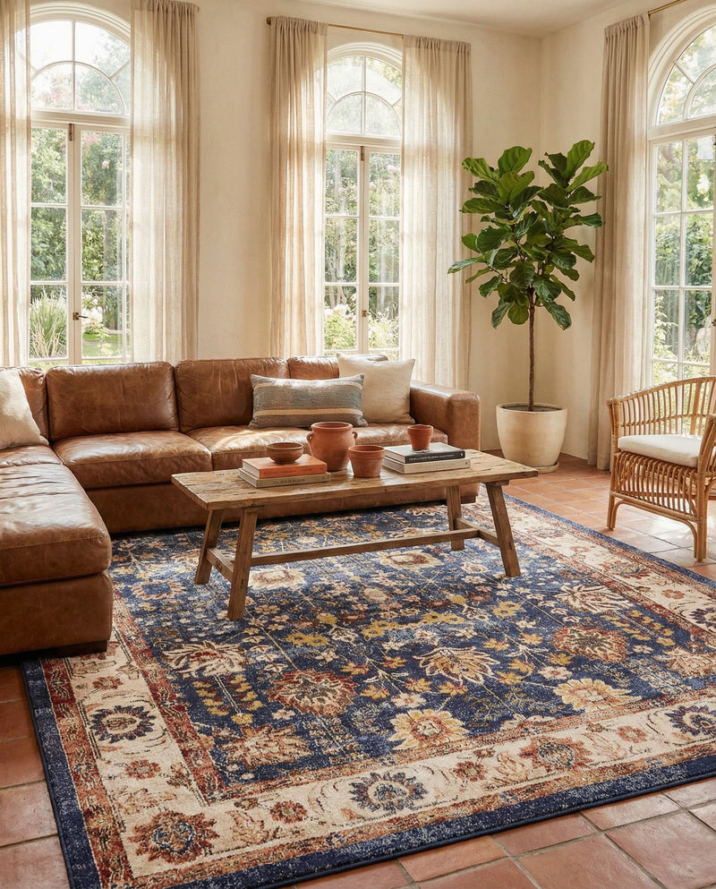 Eden Oasis Collection Area Rug -  Haven Rectangle Light Blue  lifestyle 24