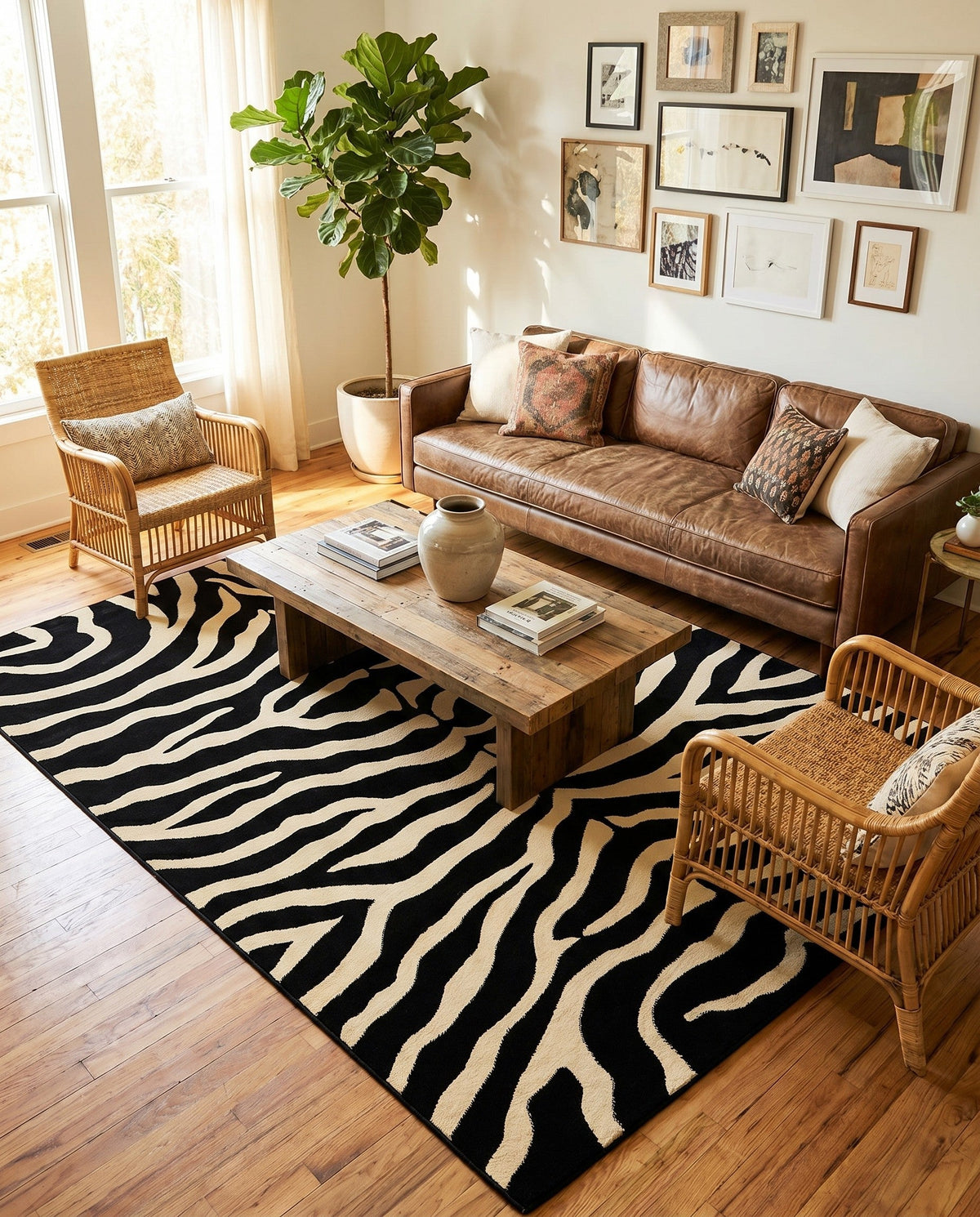 Savannah Sojourn Collection Area Rug -  Kilimanjaro Rectangle Black  lifestyle 28