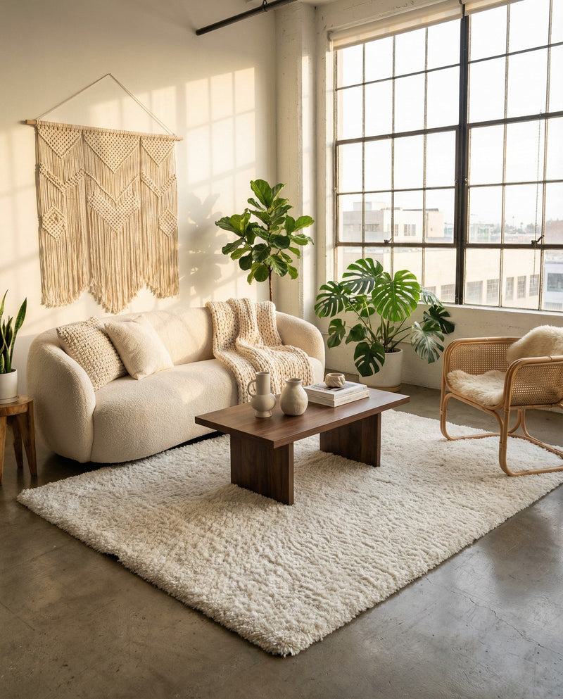 Alpine Plush Collection Area Rug -  Cortina (White) Rectangle White  lifestyle 19
