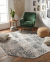 Riviera Elegance Collection Area Rug -  Grasse Octagon Dark Gray  lifestyle 87