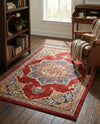 Eden Oasis Collection Area Rug -  Tranquility (Burgundy) Rectangle Burgundy  lifestyle 7