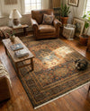 Ottoman Elegance Collection Area Rug - Sultan Rectangle Blue  lifestyle 15