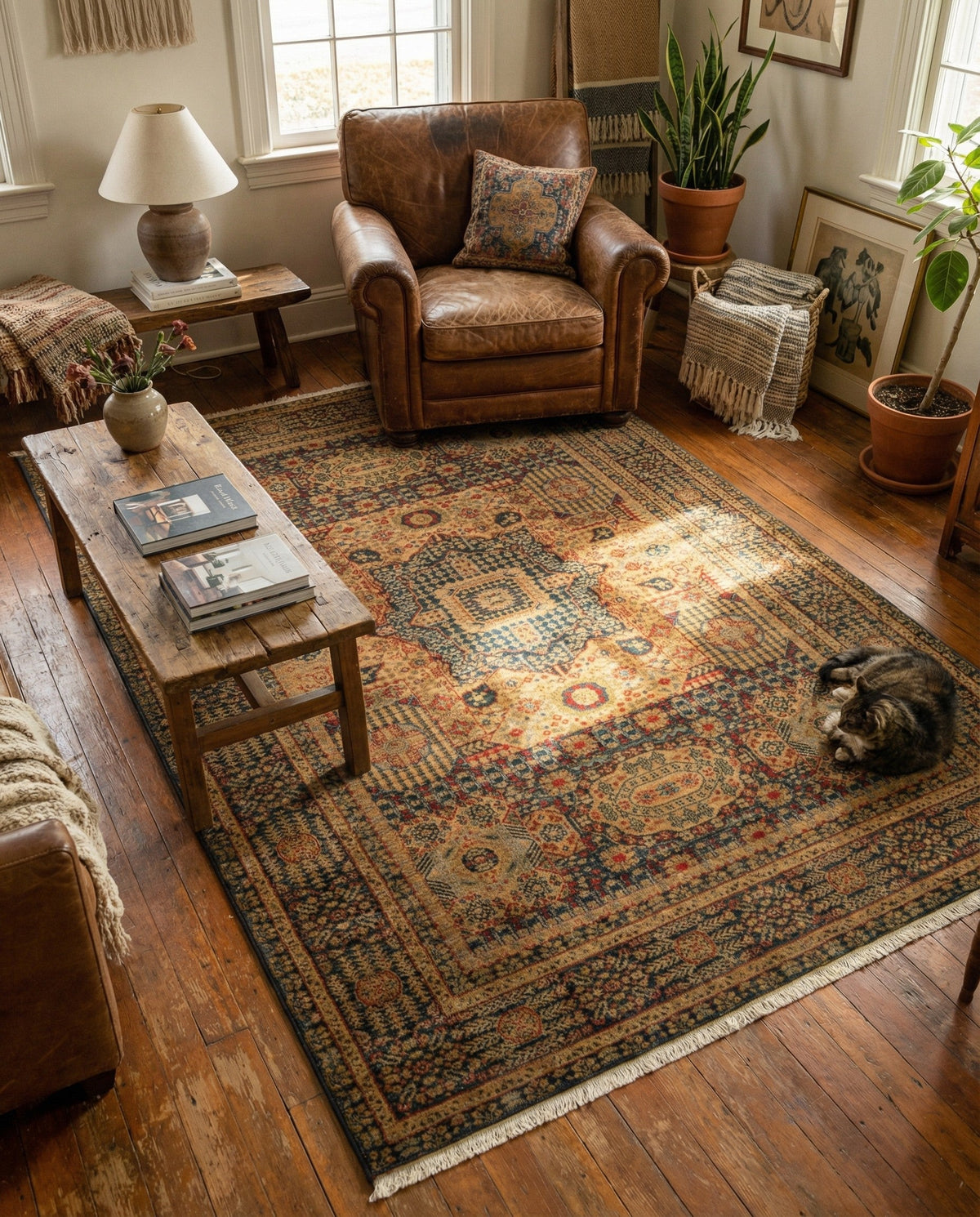 Ottoman Elegance Collection Area Rug - Sultan Rectangle Blue  lifestyle 15