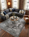 Riviera Elegance Collection Area Rug -  Menton (Gray) Rectangle Gray  lifestyle 18