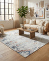 Aegean Elegance Washables Collection Area Rug -  Zakynthos Rectangle Ivory Gray  lifestyle 10